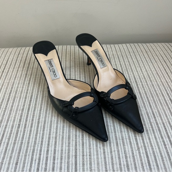 Jimmy Choo pointed toe mules kitten toe - Picture 1 of 6